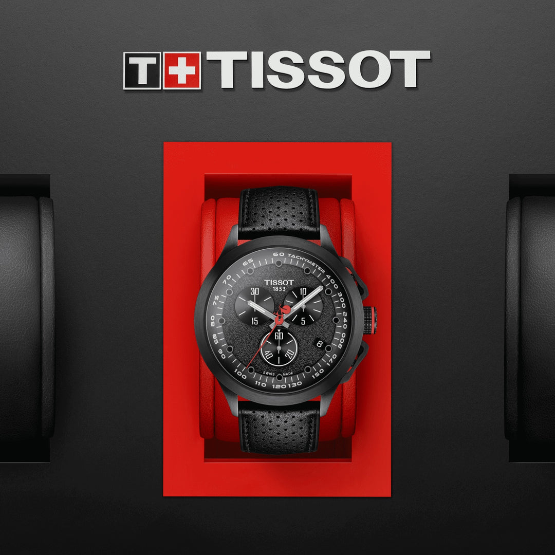 Tissot Tレースサイクリングギロデイタリア2022特別版45ミリメートル石英スチールPVD仕上げ黒T135.417.37.051.01