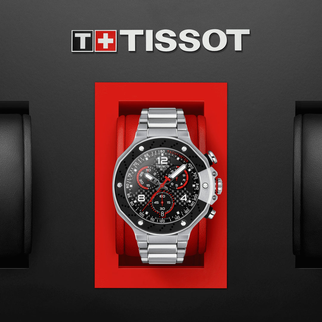 Tissot T-レースMotoGPクロノグラフ2022リミテッドエディション8000個45ミリメートル黒石英鋼T141.417.11.057.00